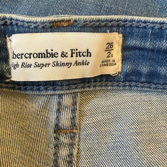 Abercrombie & Fitch High Rise Super Skinny Ankle Womens Jeans Size 26 - Picture 7 of 11